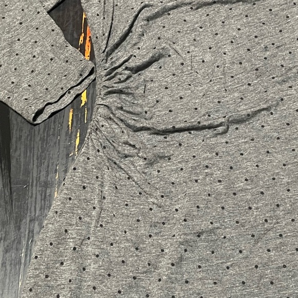 LOFT Gray Long Sleeve Dress with Dotted Pattern - Picture 4 of 5